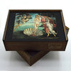 Botticelli "The Birth of Venus" 500 Piece Wooden Jigsaw Puzzle image on lid