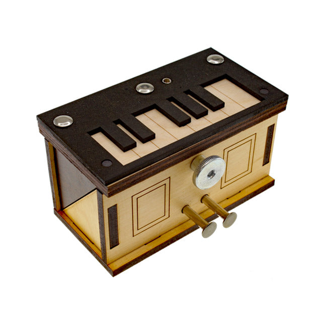 Piano Box wooden puzzle box brain teaser by Jean-Claude Constantin front