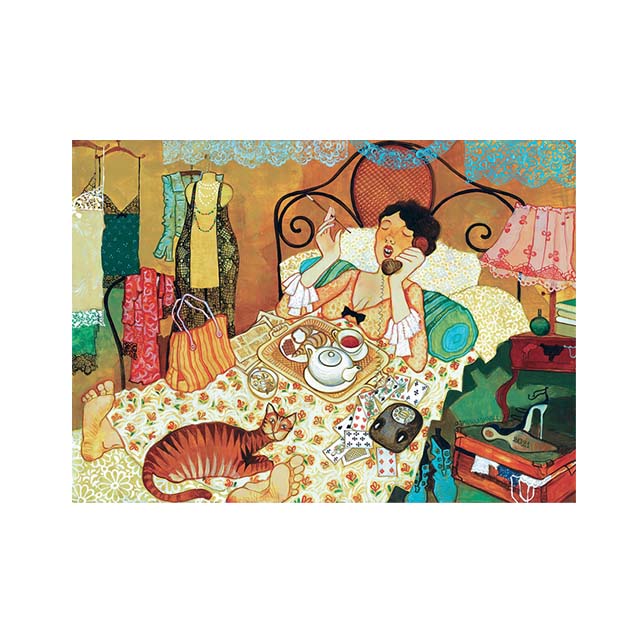 Good Morning 750 piece velvet-touch jigsaw puzzle by Art & Fable Puzzle Company