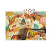 Contents of Good Morning 750 piece velvet-touch jigsaw puzzle by Art & Fable Puzzle Company