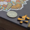 Aztec Calendar wooden jigsaw puzzle piece size comparison