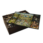 Hieronymus Bosch "Garden of Earthly Delights" wooden jigsaw puzzle with open lid