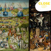 Close up of Hieronymus Bosch "Garden of Earthly Delights" wooden jigsaw puzzle