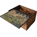 Land of Make Believe / Fairytale Land wooden jigsaw puzzle storage box with open lid