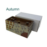 Four Seasons wood puzzle box collection: Autumn with packaging