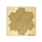 Gosper Curve wood fractal puzzle by Martin Raynsford with plain finish