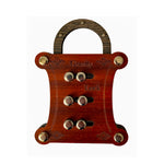 Gravity wooden trick lock puzzle by Jurgen Reiche of Siebenstein-Spiele. Front.