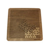 Hilbert Curve wood fractal puzzle by Martin Raynsford with oak finish