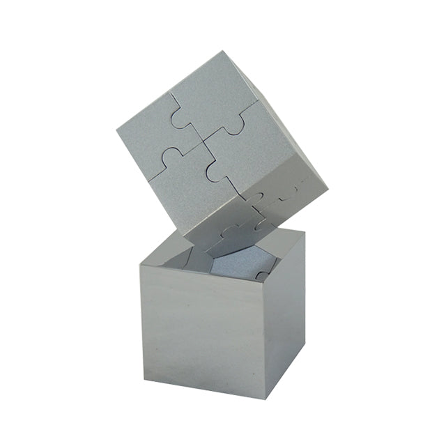 Completed 3D metal jigsaw puzzle Magnetic Cube