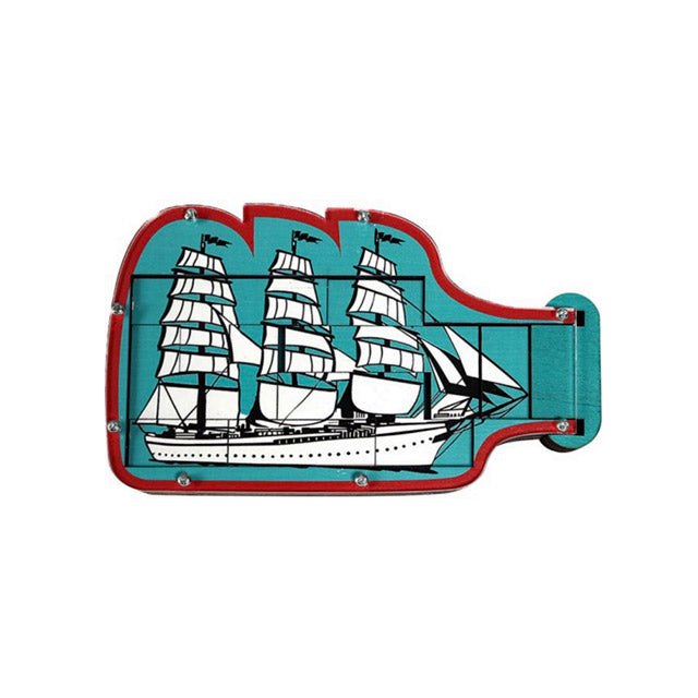 Ship in the Bottle brain teaser packing puzzle by Jean-Claude Constantin