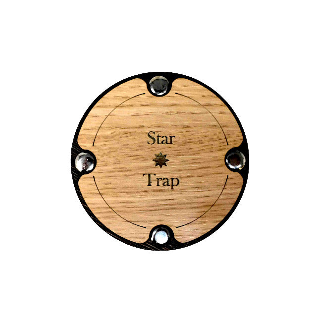 Top view of Star Trap wooden take-a-apart puzzle by Jurgen Reiche of Siebenstein-Spiele