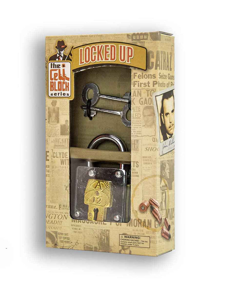 Locked Up Trick Lock brainteaser puzzle packaging